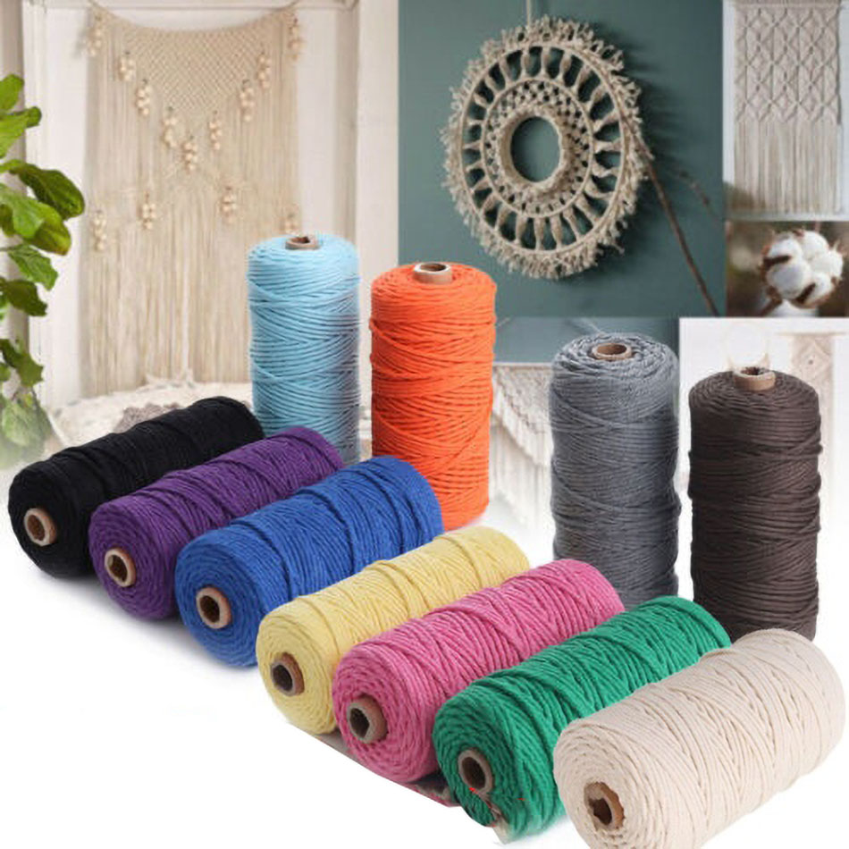 Cuộn Dây Cotton Màu Be 2mm 100M Dùng Làm Đồ Thủ Công