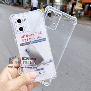 Ốp lưng Oppo Reno 7 4G dẻo trong chống sốc 4 góc có gờ bảo vệ camera - HÀNG DÀY LOẠI 1