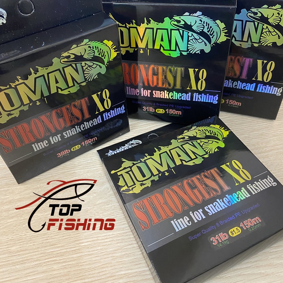 Dù PE Toman Strongest X8 - Dù Câu Lure 8 Lõi Giá Rẻ - Siêu Bền - TopFishing