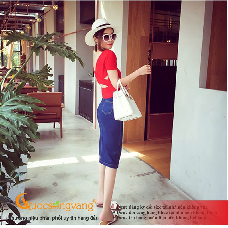 Chân váy jean nhiều nút chân váy bút chì chất đẹp GLV174 -Hàng nhập khẩu | BigBuy360 - bigbuy360.vn