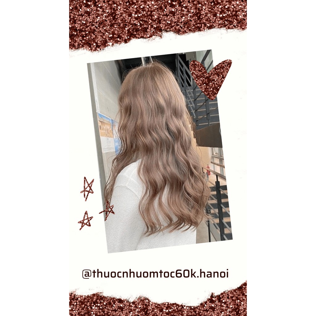 (K TẨY) Thuốc nhuộm tóc màu Nâu Sữa kèm trợ dưỡng găng tay thuocnhuomtoc60k.hanoi | BigBuy360 - bigbuy360.vn