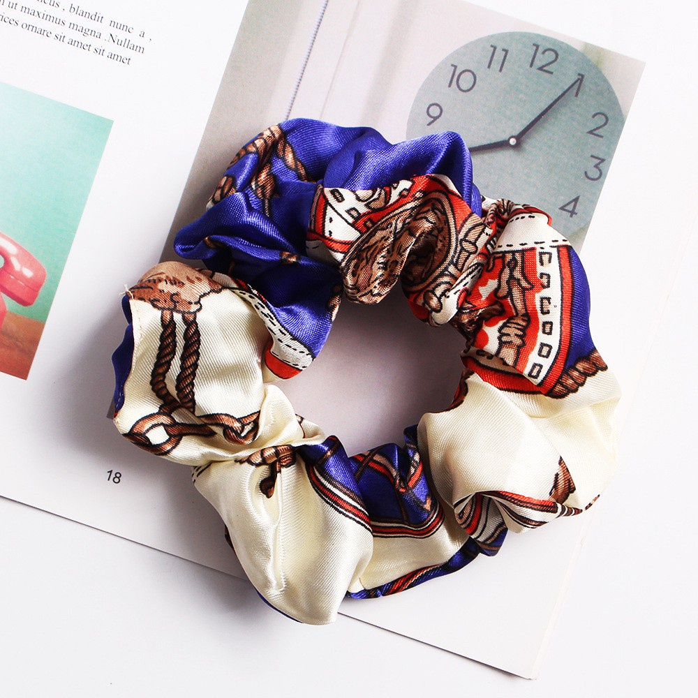 Dây Buộc Tóc Satin In Họa Tiết Thời Trang C97 Cho Nữ