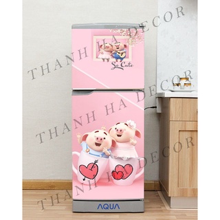 Decal dán Tủ Lạnh Pig 2022 chất liệu cao cấp