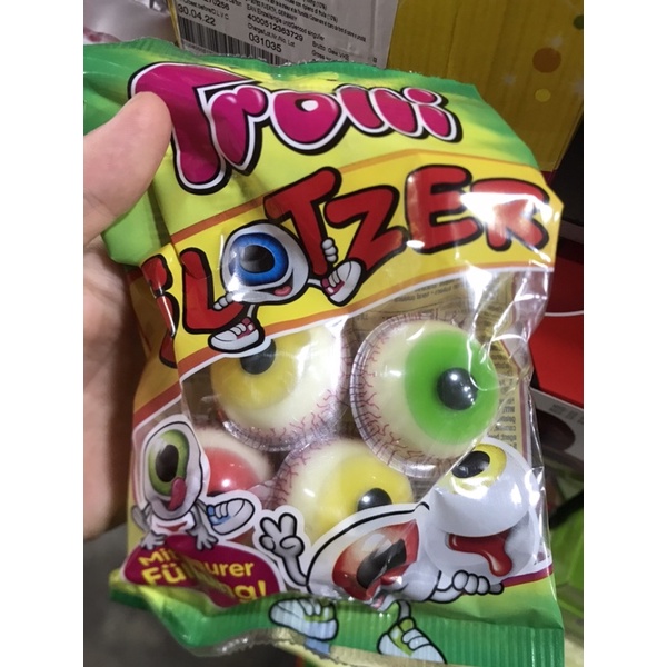 Kẹo Trolli mắt gói 4 vien hàng Đức 100%