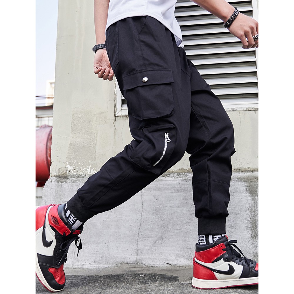 Quần Jogger Thun Nam Túi Hộp Bo Gấu Phối Túi Khóa Kéo Kiểu Dáng Độc Lạ Cá Tính JOGGER NAM 9000027C7 | BigBuy360 - bigbuy360.vn