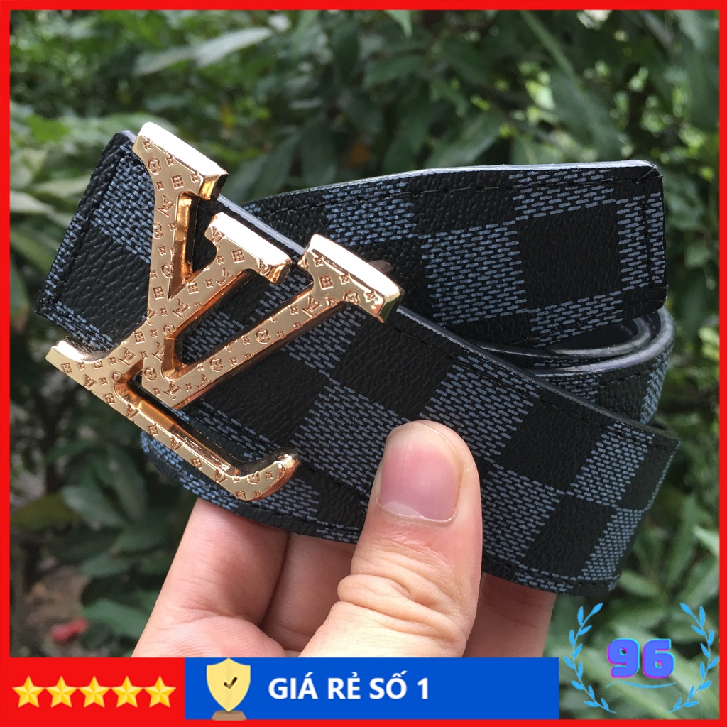 Thắt lưng nam LV, dây lưng nam LV cao cấp, mặt kim loại nguyên khối trẻ trung lịch lãm TLLV001S