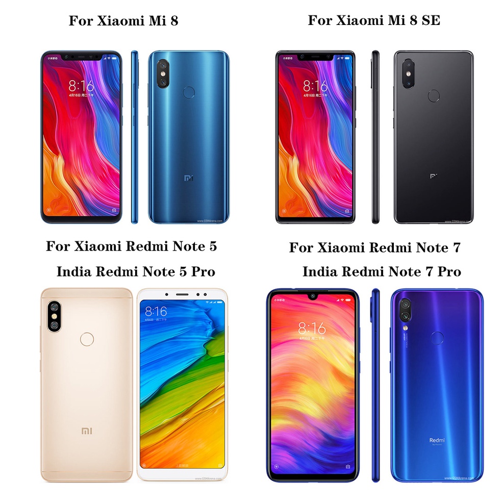 Ốp Lưng Chất Liệu TPU Phối Da Cho Xiaomi Mi 8 8 SE Xiaomi Redmi Note 5 7 India Note 5 7 Pro