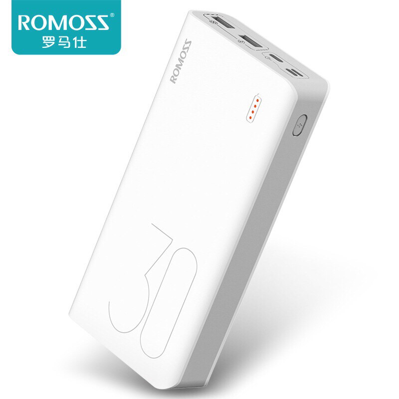 Sạc Dự Phòng Romoss Sense 8 Plus 30000mah Quick Charge 3.0 PD 18W 3 Cổng Sạc Vào - BH 1 Năm | Romoss Sense 8+