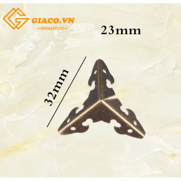 Bịt góc giả cổ M938 - 32x32mm màu đồng