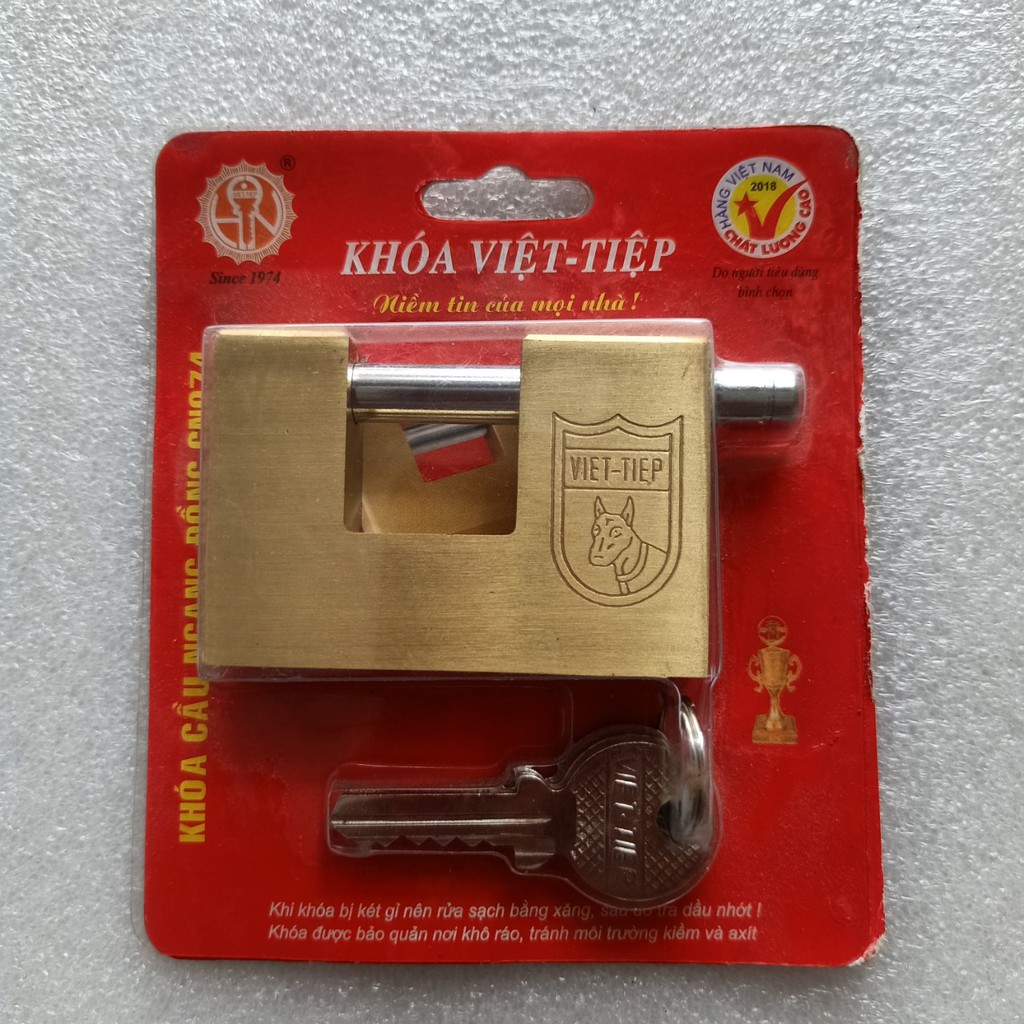 Ổ khóa cầu ngang đồng Việt Tiệp CN974