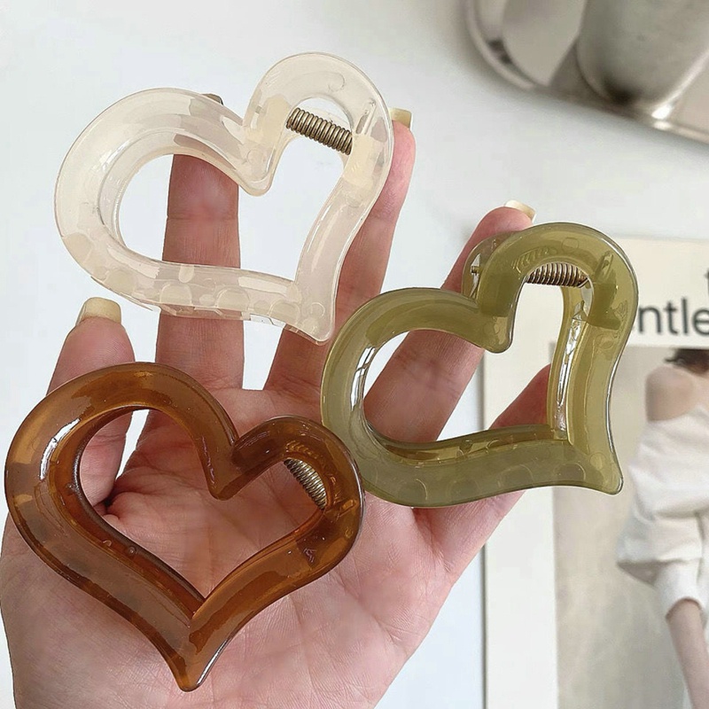 Kẹp Tóc Hình Hoa / Trái Tim / Cá Mập Phong Cách Hàn Quốc Thanh Lịch Dành Cho Nữ