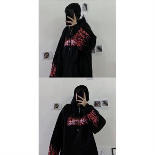 Áo hoodie ulzzang lửa