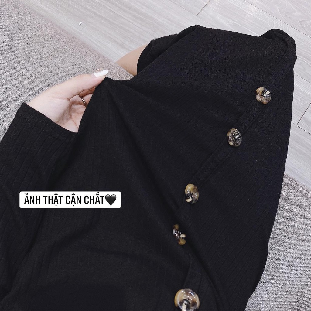 Váy len dáng dài khuy đá -hàng đẹp Quảng Châu