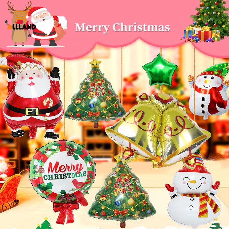 Bong Bóng Màng Nhôm Hình Ông Già Noel / Người Tuyết Sáng Tạo Trang Trí Tiệc Giáng Sinh