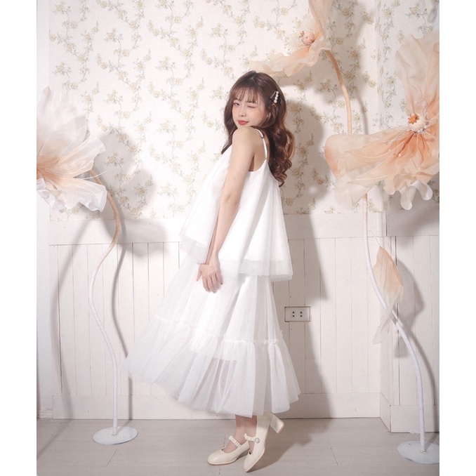 Chân Váy Eda Skirt Có Bigsize Thiết Kế Tulle Nhún Bèo 2 Tầng Có Khóa Caocaobycaochen - CV0024