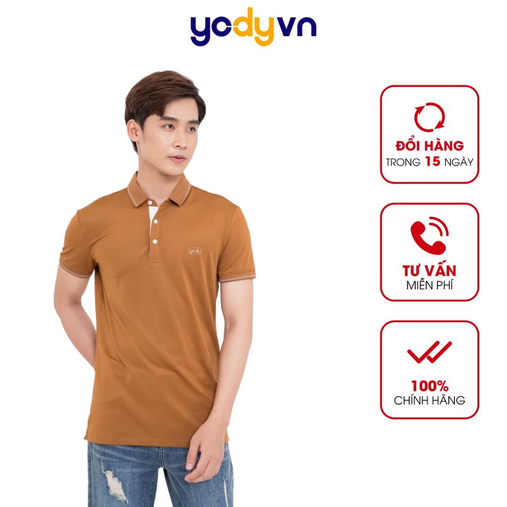 Áo Polo YODY Coolmax nhẹ thoáng khí ít nhàu co giãn tốt APM3519