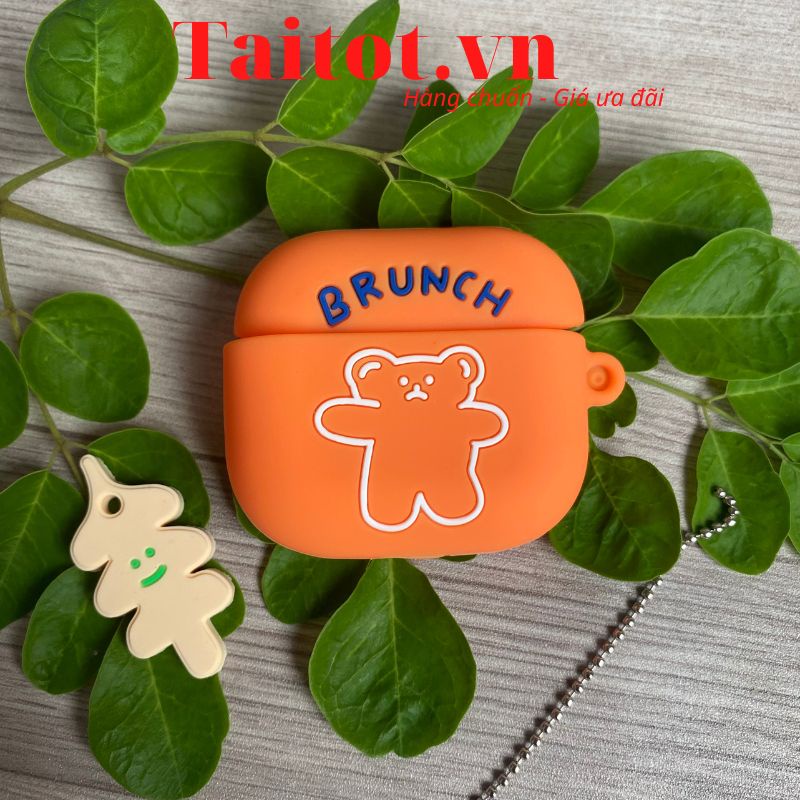 Case bảo vệ tai nghe Airpod 3, Ốp bảo vệ tai nghe không dây Air 3 hình thú và các thương hiệu chất liệu Silico - Taitot
