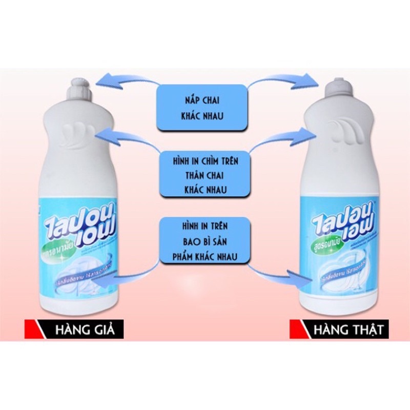 Nước Rửa Chén Thái Lan Lipon 800ml, Không Mùi, Không Độc Hại, Đánh Bay Dầu Mỡ -