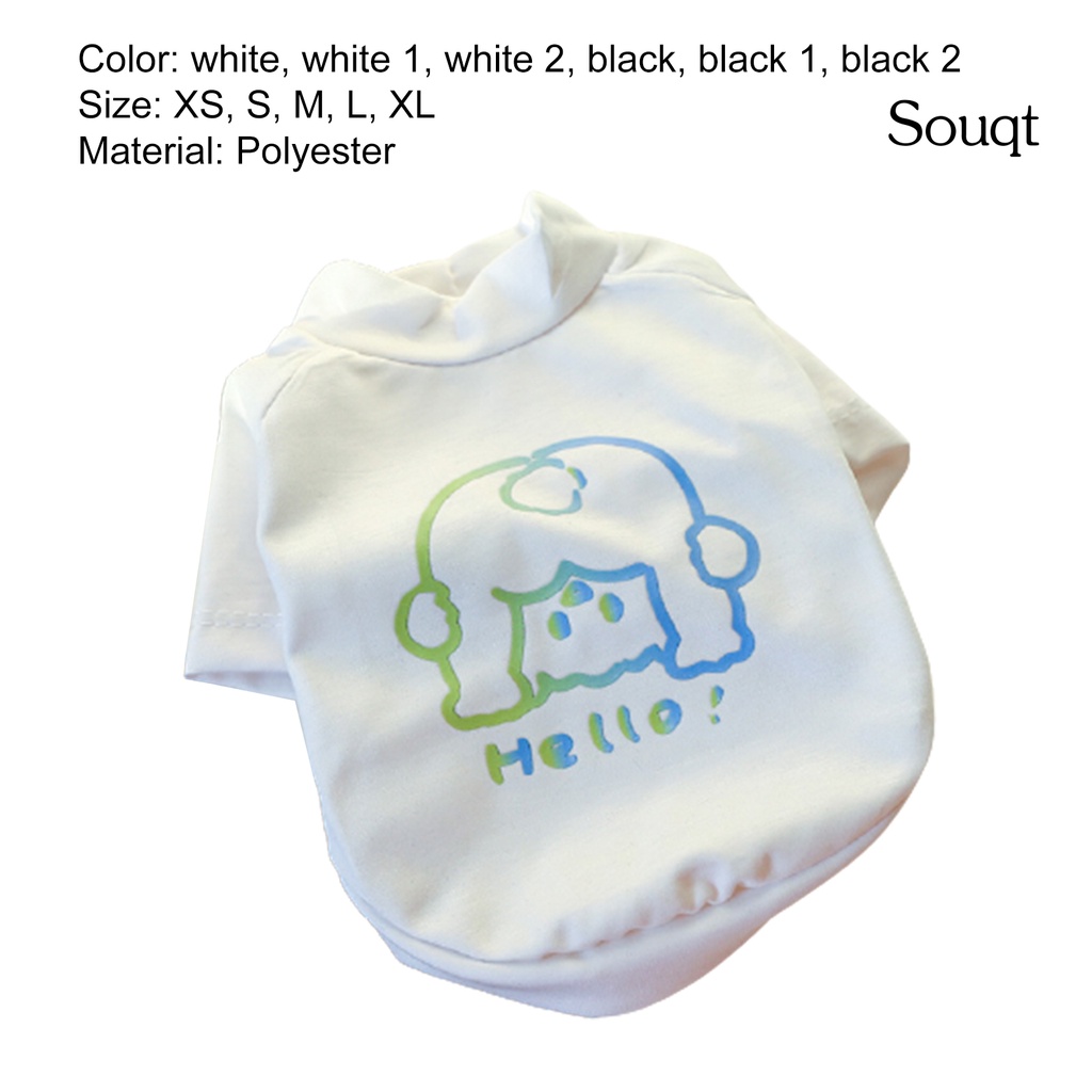 Áo mặc chui đầu polyester in họa tiết hoạt hình đáng yêu dành cho cún cưng