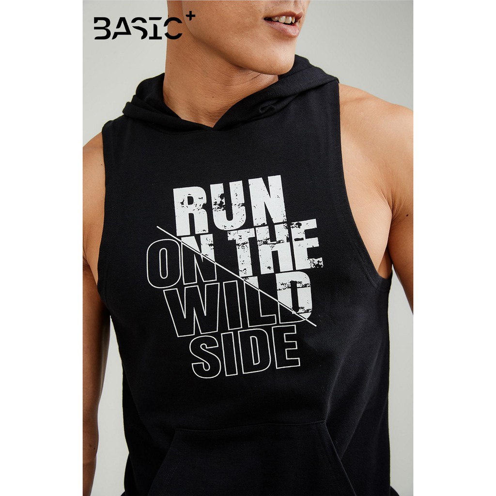 Áo tanktop hoodie nam After All, in chữ Wild Side - A03P-04
