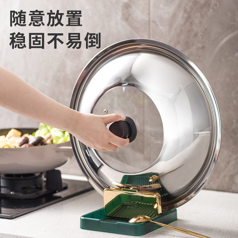 Giá đỡ Nắp đậy Nồi Bếp Giá để đồ Có Thể Gập Lại Đặt Giá đỡ Thìa