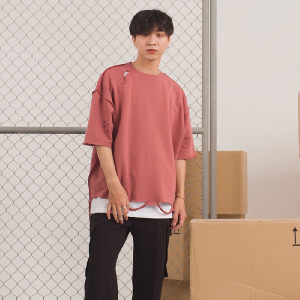 Áo thun nam nữ Oversize rách City Cycle - Áo thun tay lỡ Unisex form rộng Local Brand hàng cao cấp