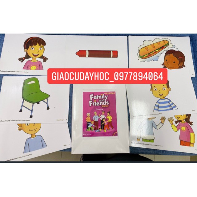 FLASHCARD FAMILY AND FRIENDS starter (1st)- cán bóng- A4