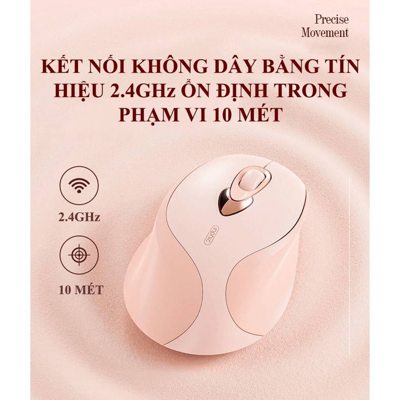 Chuột không dây INPHIC M8 với màu sắc nữ tính và thiết kế dễ thương kết nối bằng chip USB 2.4GHz - NK