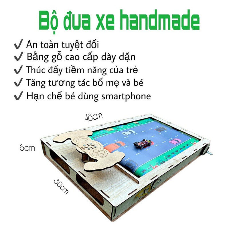 💖💕 FULL HOUSE 💕💖 Bộ đồ chơi đua xe Handmade - Đồ chơi phát triển vận động