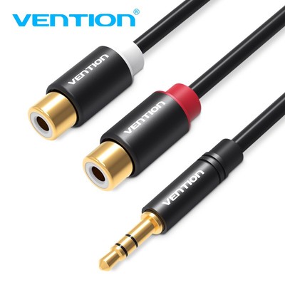 Dây Cáp Âm Thanh Vention Chuyển Đổi Từ Đầu Cắm 3.5mm Sang 2 Cổng Cắm Rca Chuyên Dụng