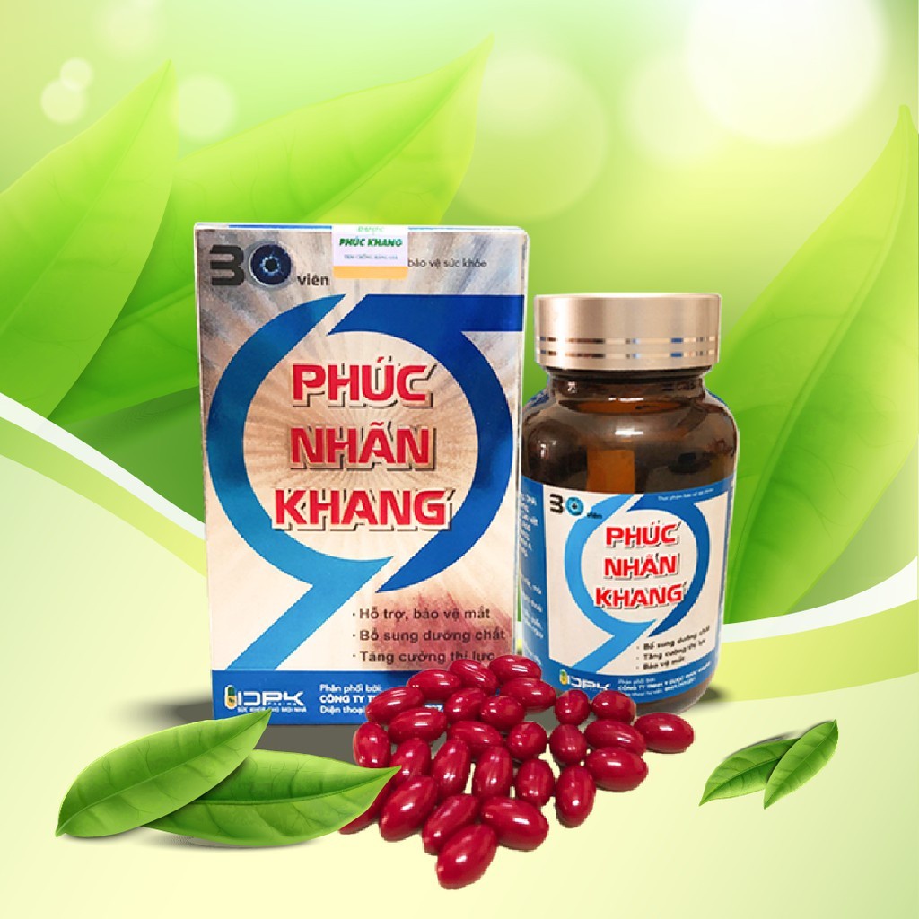 [Chính Hãng] Phúc Nhãn Khang – Hỗ trợ giảm nguy cơ lão hóa mắt, hỗ trợ hạn chế cận thị (hộp 30 viên)