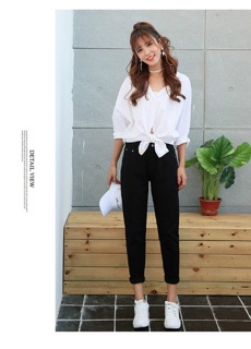 (Rách gối và Trơn) Quần baggy jean đen