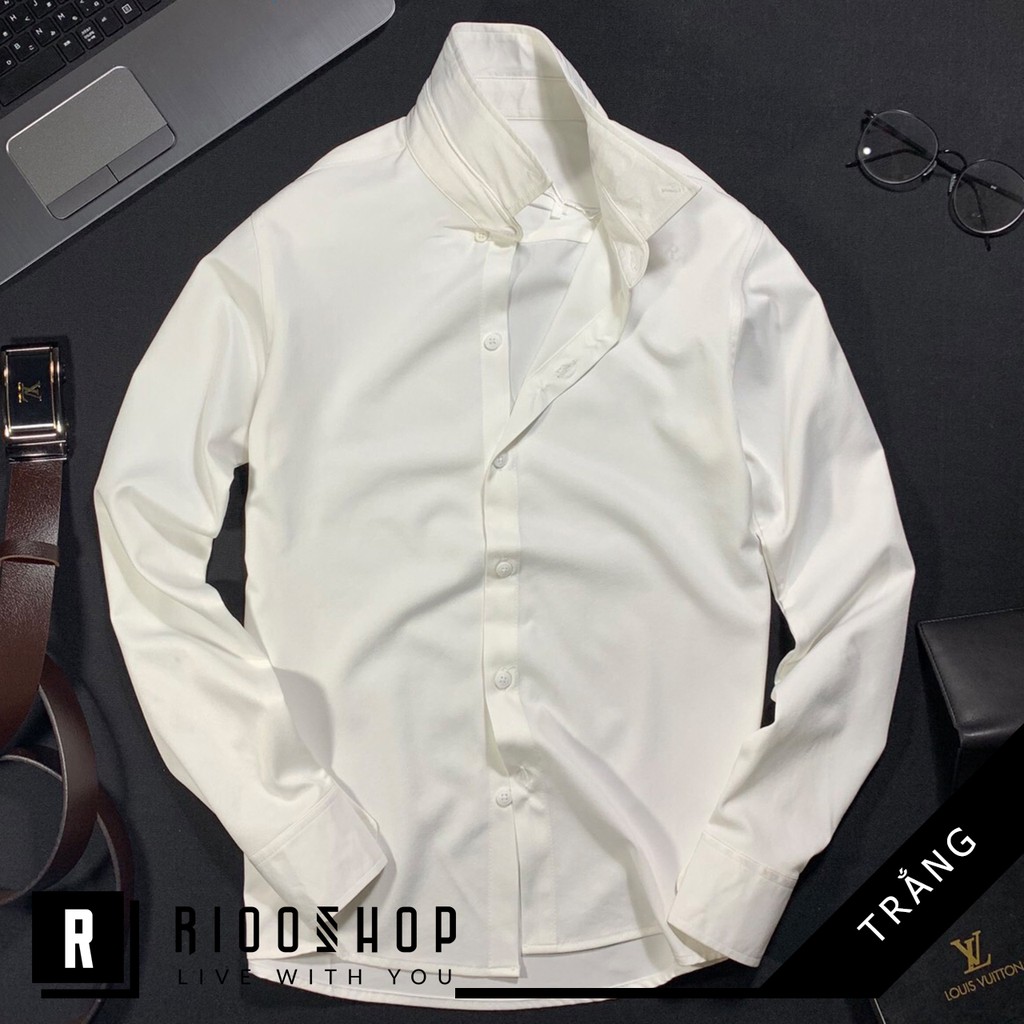 Áo sơ mi nam tay dài trơn cao cấp nhiều màu RSM072 | BigBuy360 - bigbuy360.vn