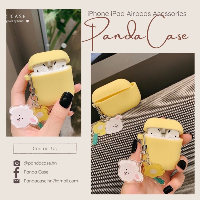 Vỏ case vàng mix bảo vệ bao đựng tai nghe airpods 1 2 - Ốp airpods chống va đập, chống bẩn, kèm móc khoá như hình