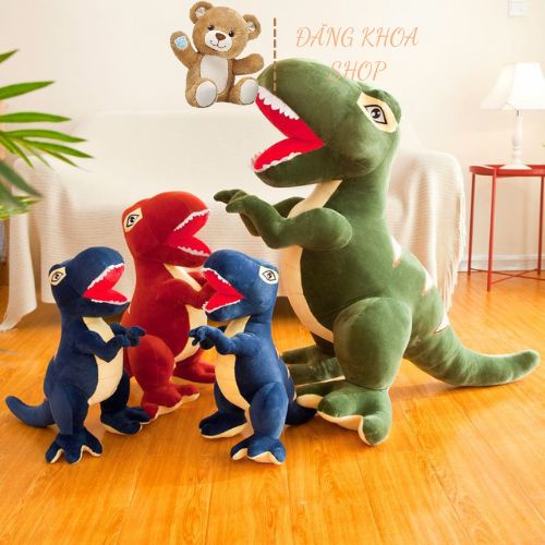 Gấu Bông Khủng Long Bạo Chúa Cao Cấp - Thú Bông Khủng Long Xanh Cho Bé Yêu Đủ Size