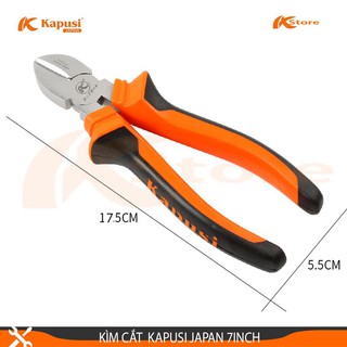 Kìm Cắt Đa Năng Kapusi Japan K-8028 7inch/185mm Thép Cao Cấp Siêu Bền, Kìm Cắt Dây Điện Kiểu Nhật