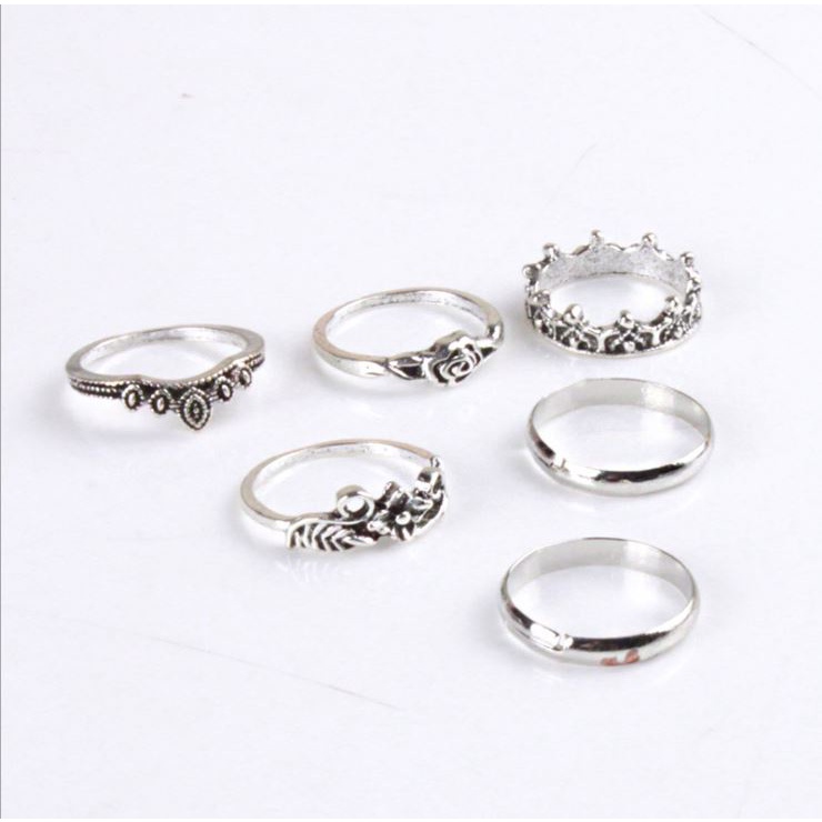 Bộ 10 Nhẫn Hoa Văn Tình Yêu 2M29