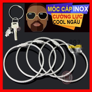 Combo 2 móc cáp inox khóa dây móc khóa dài 5cm,móc đeo thắt lưng