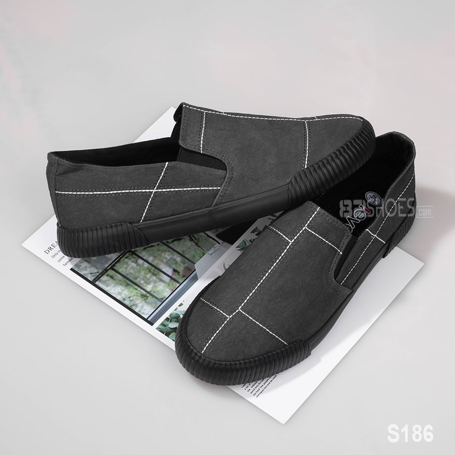 [XẢ KHO, LẺ SIZE] Giày lười nam - Slip on nam vải - Mã S186