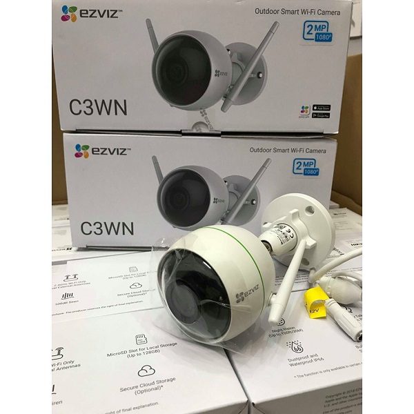 Camera IP Wifi EZVIZ CS-C3WN 1080P, Camera Ngoài Trời Góc Nhìn Rộng Lên Tới 94°, Hàng chính hãng, Kèm thẻ nhớ Lexar xịn