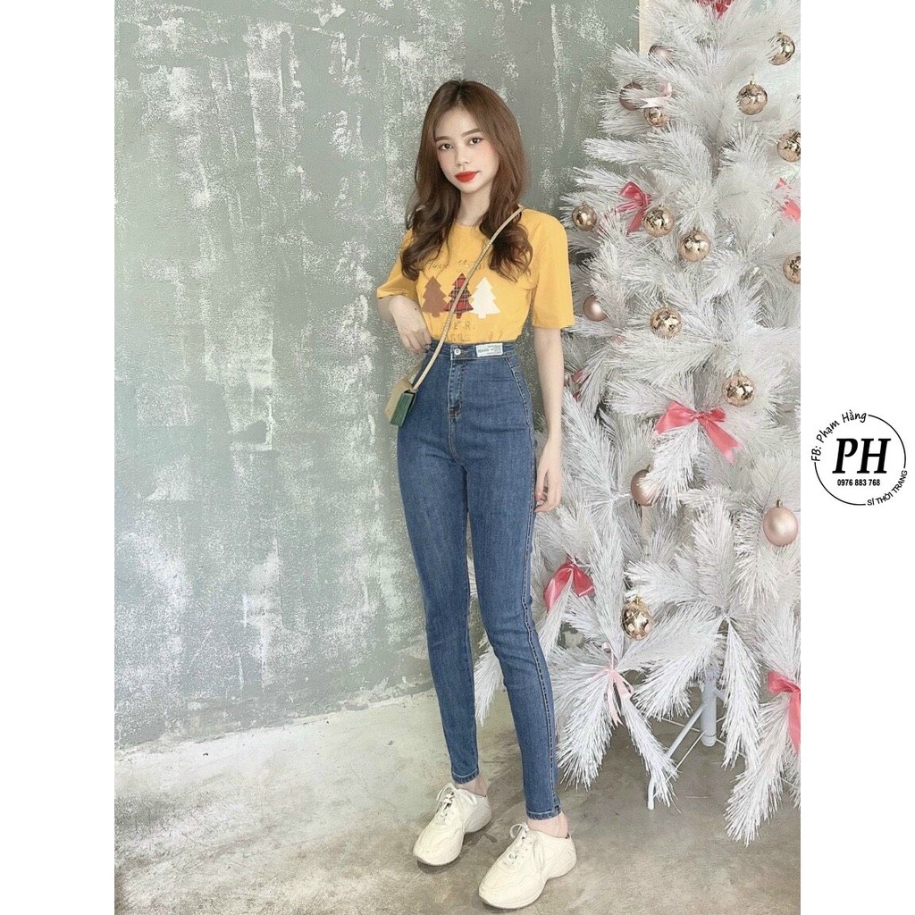 Quần Jeans Nữ Co giãn cạp siêu cao khoe cặp chân dài thon và vòng 3 quyến rũ cho nàng