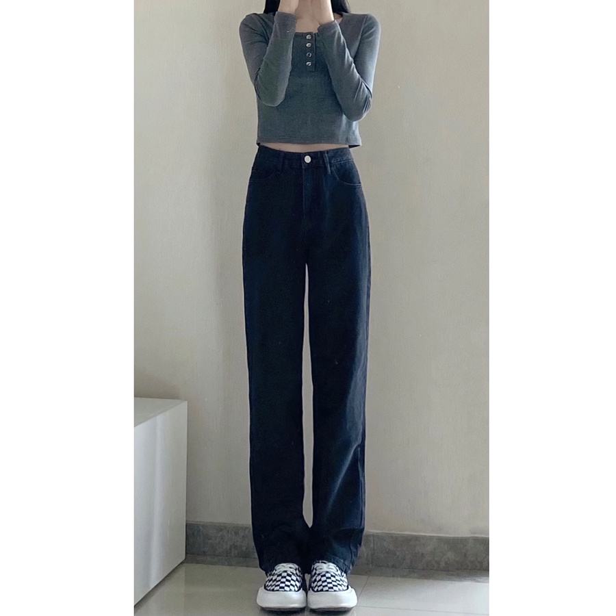 Quần jean nữ ống rộng cạp cao ulzzang QJD7 Danquyenx , quần bò Unisex thời trang teen siêu đẹp | WebRaoVat - webraovat.net.vn