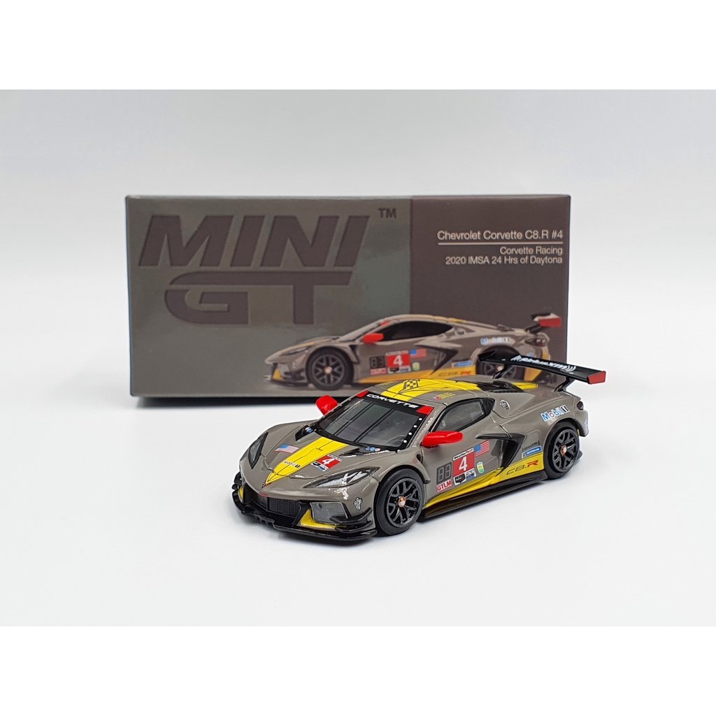 Xe Mô Hình Chevrolet Corvette C8.R #4 Corvette Racing 2020 IMSA 24 Hrs of Daytona LHD 1:64 MiniGT (Xám)