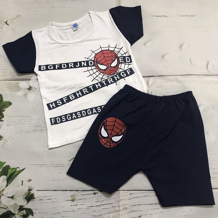Bộ quần áo Cotton nhện cộc tay mẫu mới cho bé trai XHN77
