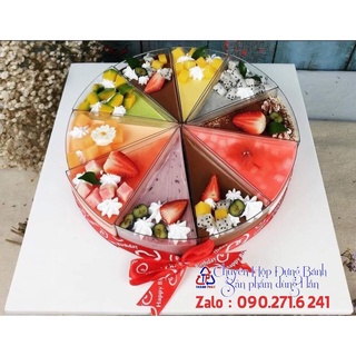 50c Hộp tam giác đựng bánh mix nhiều vị - tiramisu - ly mousse tam giác LC-48