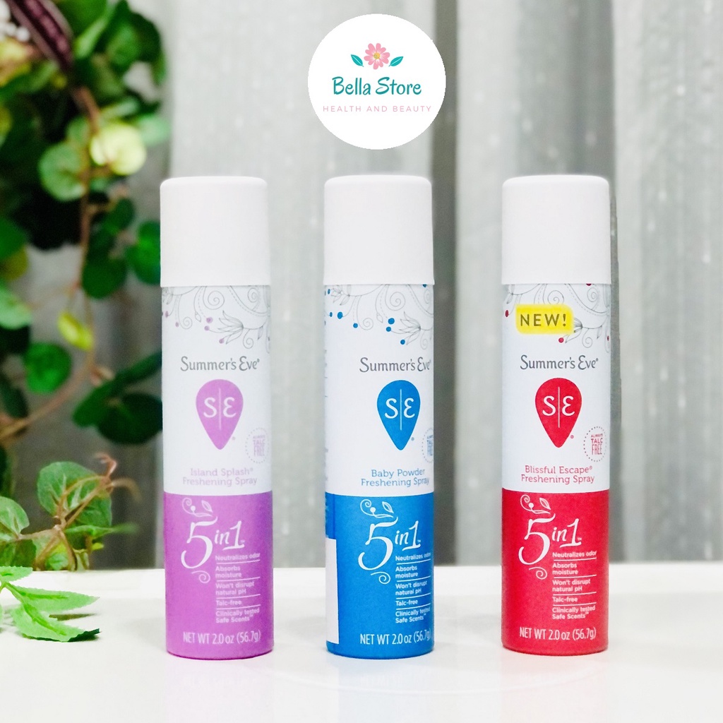 Xịt thơm vùng kín, xịt phụ khoa Summer's Eve Freshening Spray hàng Mỹ