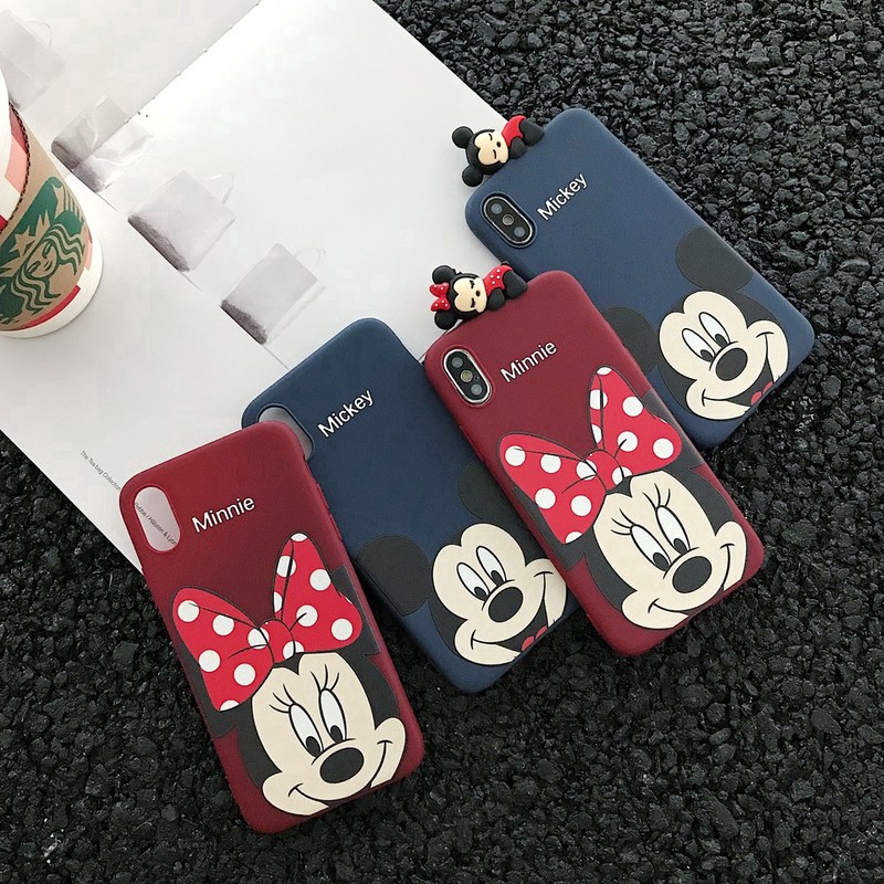 Ốp Điện Thoại Tpu Mềm Hình Chuột Mickey Minnie 3d Cho Iphone 11 Pro Max Xr Xs Max Se2 I6 7 8plus