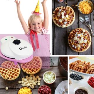 Pancake Machine Waffle Machine Non-stick Cake Dash Maker EU PLUG White