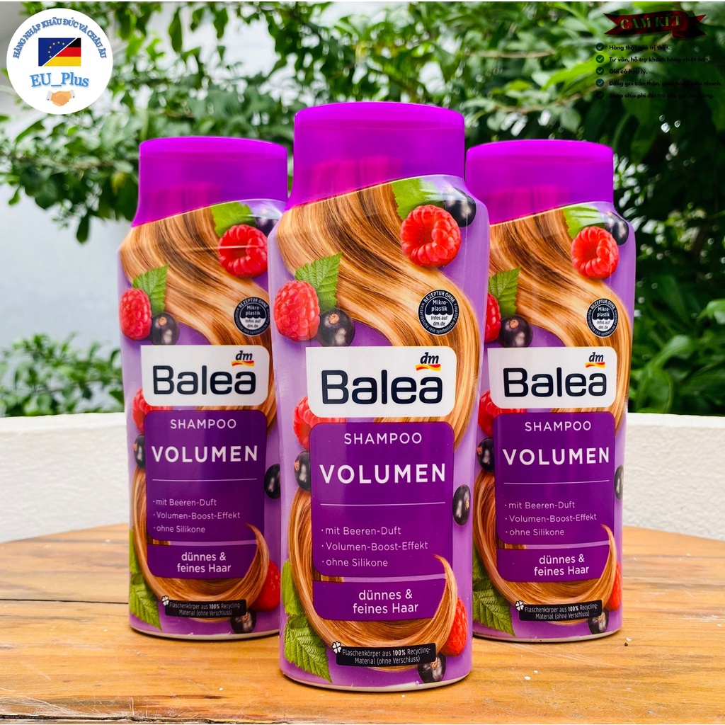 Dầu gội Balea Volumen 300ml - Đức - dành cho tóc mỏng