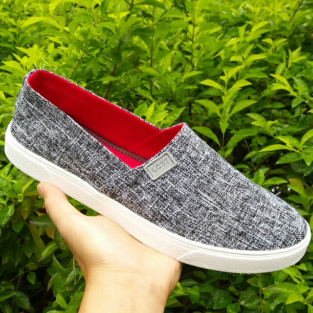 Slip on | Giày lười vải LCTS Made in Vietnam - Mã SP: LCTS-ghi.sáng